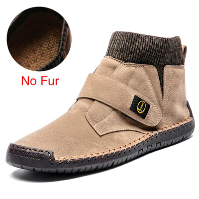 DEKABR Brand Muške čizme za snijeg Zimske plišane tople muške motociklističke čizme na vezanje Neklizajuće muške gležnjače Jesenske muške radne cipele