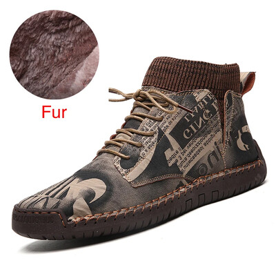 DEKABR Brand Muške čizme za snijeg Zimske plišane tople muške motociklističke čizme na vezanje Neklizajuće muške gležnjače Jesenske muške radne cipele