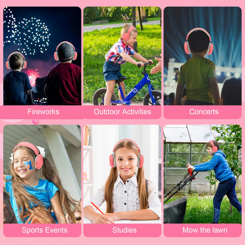 Căști îmbunătățite pentru protecția urechilor pentru copii cu anulare a zgomotului, căști de protecție auditivă NRR 27dB pentru autism, copii, copii mici