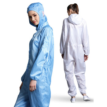 Unisex Ολόσωμες φόρμες Uniform Clean Clothes Κουκούλα Ενδύματα Cleanroom Clean Static Clothing Αδιάβροχη προστασία εργασίας