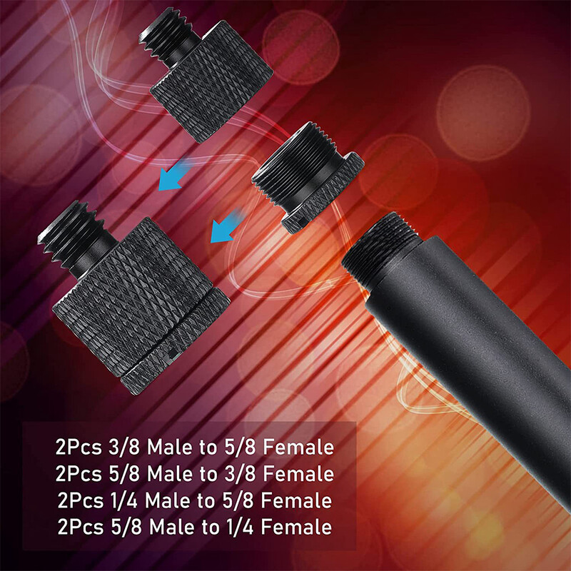 Set de adaptoare pentru filet suport microfon 8 buc, 5/8 mamă la 3/8 tată și 3/8 mamă la 5/8 mamă filet adaptor șurub