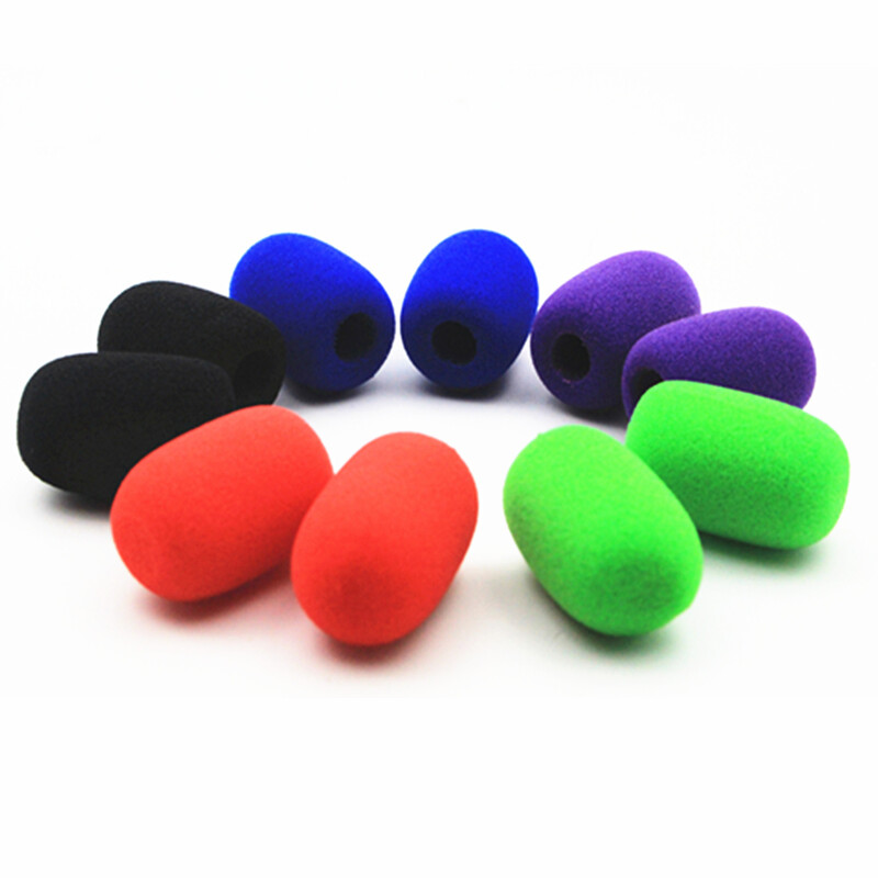 20 бр. Предни стъкла за микрофон за слушалки, капаци за микрофон от пяна Предни стъкла за микрофони Предни стъкла за настолен микрофон 11 мм дупка 40 мм дължина