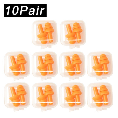 Pehmest silikoonist kõrvatropid veekindlad ujumiskõrvatropid Korduvkasutatavad mürasummutuskõrvatropid magamiskõrvatropid kuulmiskaitse karbiga