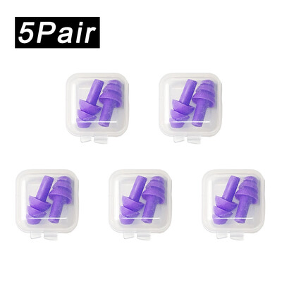 Pehmest silikoonist kõrvatropid veekindlad ujumiskõrvatropid Korduvkasutatavad mürasummutuskõrvatropid magamiskõrvatropid kuulmiskaitse karbiga