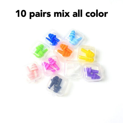 Pehmest silikoonist kõrvatropid veekindlad ujumiskõrvatropid Korduvkasutatavad mürasummutuskõrvatropid magamiskõrvatropid kuulmiskaitse karbiga