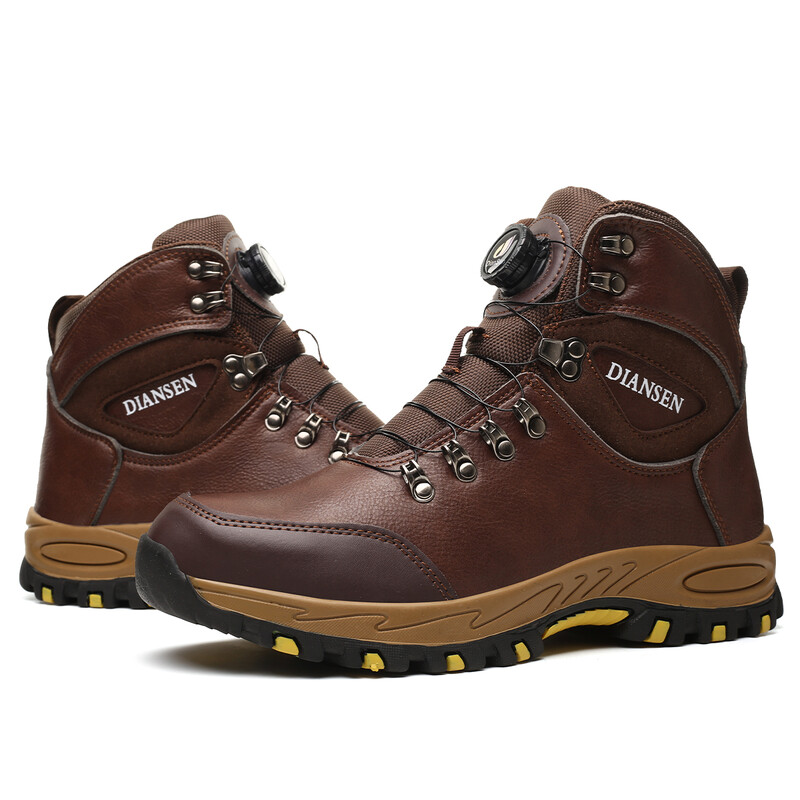 Pöörleva nupuga turvajalatsid Meeste töötossud Katkumatud jalanõud Torkekindlad kaitsejalatsid Töösaapad Terasest nina