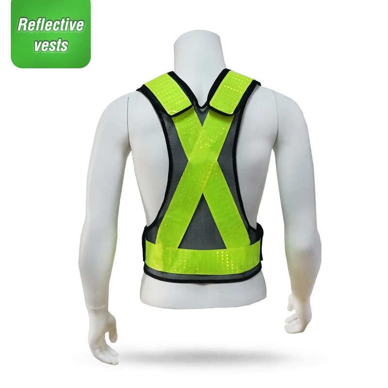Vestă universală de siguranță reflectorizantă de înaltă vizibilitate Îmbrăcăminte de lucru în formă de V Vestă de trafic Vestă de securitate pentru munca de noapte Jachetă de alergare pentru ciclism