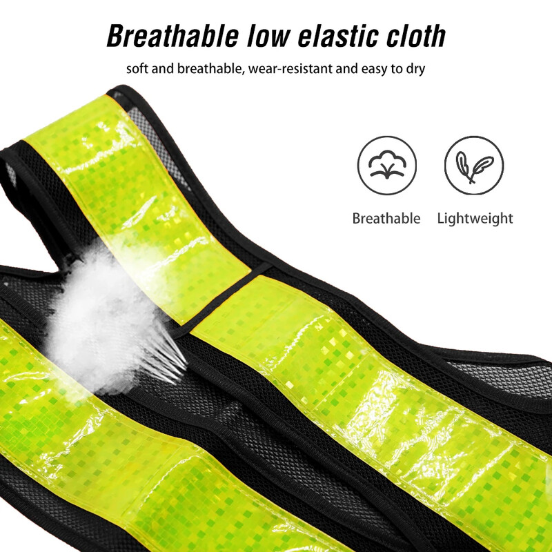 Vestă universală de siguranță reflectorizantă de înaltă vizibilitate Îmbrăcăminte de lucru în formă de V Vestă de trafic Vestă de securitate pentru munca de noapte Jachetă de alergare pentru ciclism