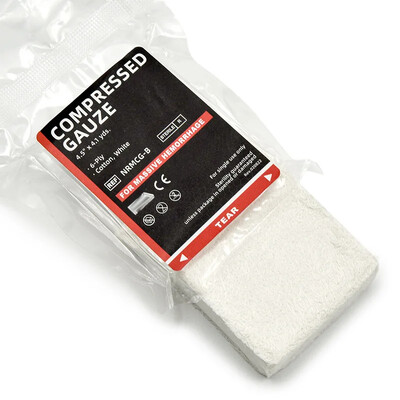 1 tk meditsiiniline Z-volditud steriilne kokkusurutud marli, vaakumkinnitusega esmaabi marli padjad, mis sobivad ideaalselt haavahoolduse ja hädaabikomplektide jaoks