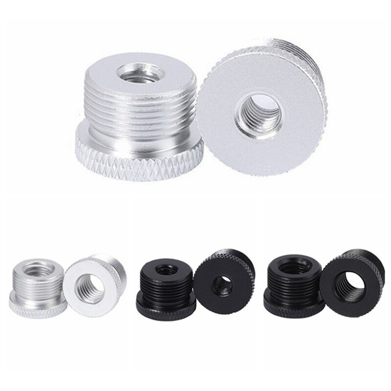 1 tk Peene hambaga kruvikeermega mikrofon DIY aluse kruvid alumiiniumsulamist 5/8-27 kuni 1/4 3/8 mikrofoni aluse adapteri mikrofoni tarvik