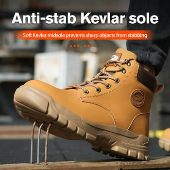 Παπούτσια ασφαλείας Παπούτσια εργασίας Steel Toe Ανδρικά μπότες εργασίας με προστασία από τρύπημα Μπότες προστασίας από σπασίματα Άφθαρτη ασφάλεια Ελαφρύ