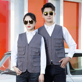 100% puuvillane vedru, mitme taskuga töövest turvavarustus välistingimustes kaitsev paagipealne ehitus Turvatöötaja vabatahtlik vest