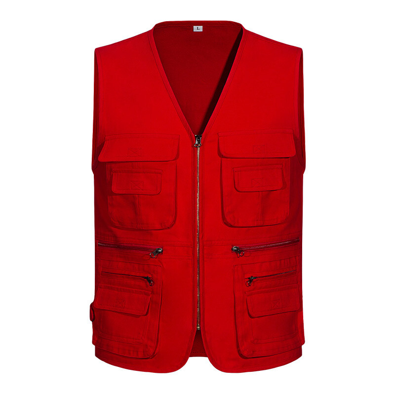 100% puuvillane vedru, mitme taskuga töövest turvavarustus välistingimustes kaitsev paagipealne ehitus Turvatöötaja vabatahtlik vest