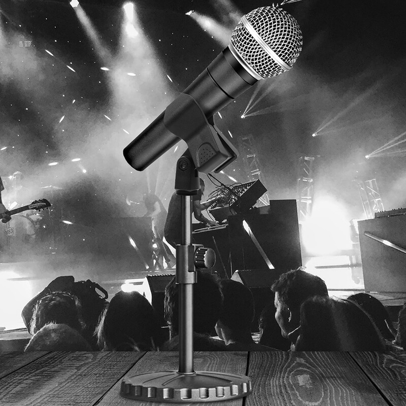 2 tk Juhtmeta mikrofoni klamber Usaldusväärne klamber plastklambrite hoidik kaasaskantav alus