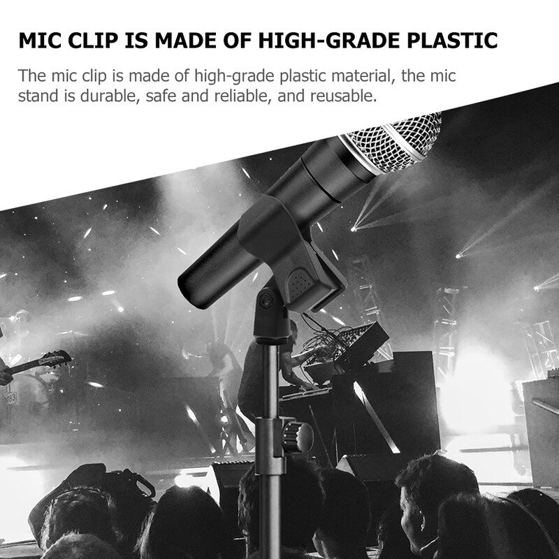 2 tk Juhtmeta mikrofoni klamber Usaldusväärne klamber plastklambrite hoidik kaasaskantav alus