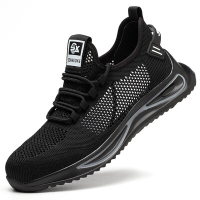 Pantofi de siguranță Pantofi de muncă pentru bărbați Pantofi ușori cu degetele din oțel moale Livrare gratuită Siguranță industrială Tenis Capac din oțel Original