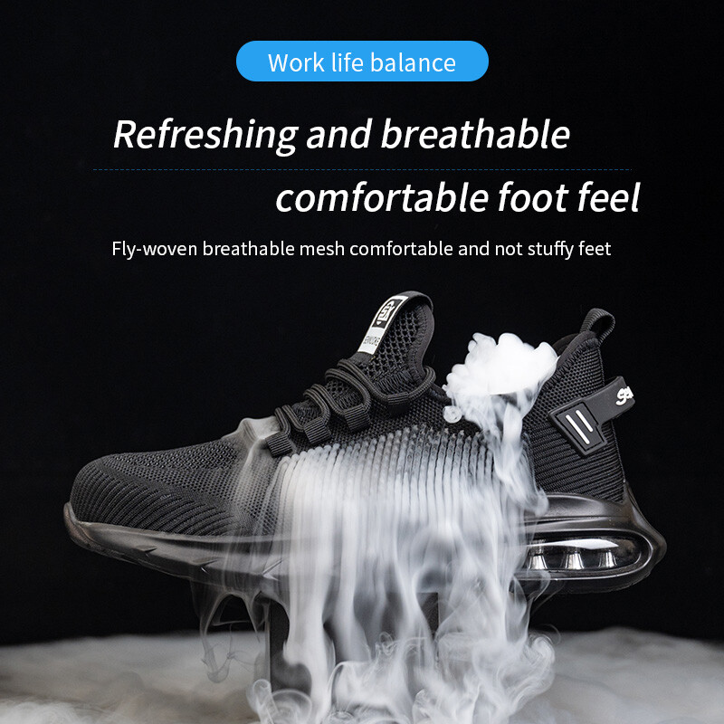 Pantofi de siguranță Pantofi de muncă pentru bărbați Pantofi ușori cu degetele din oțel moale Livrare gratuită Siguranță industrială Tenis Capac din oțel Original