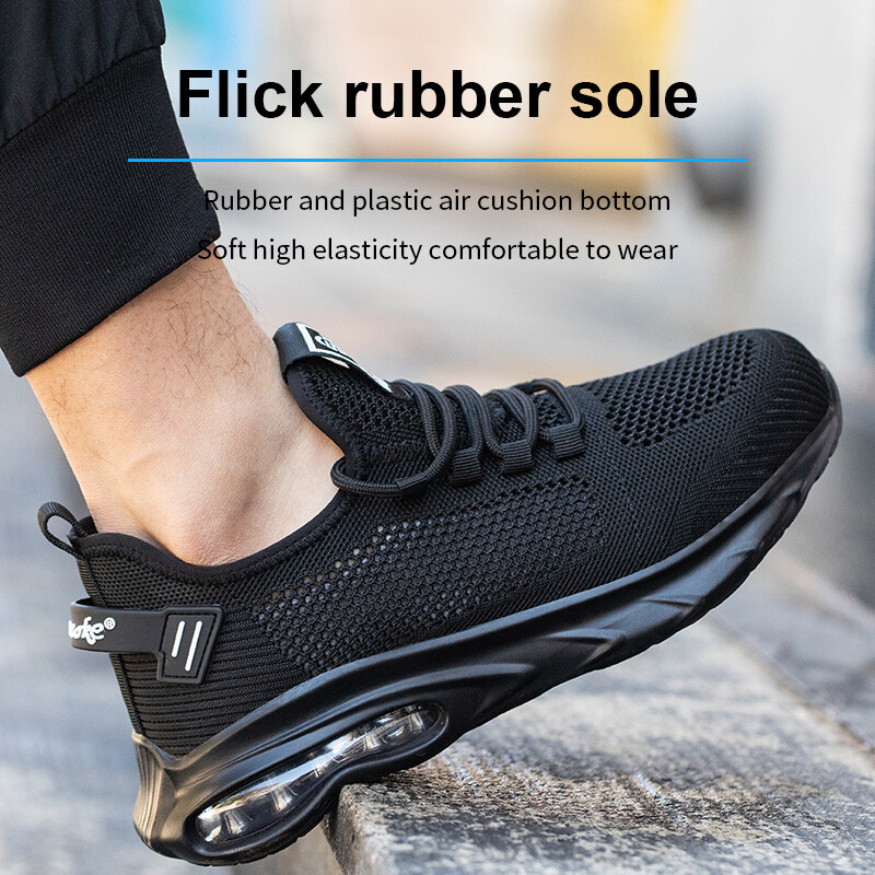 Pantofi de siguranță Pantofi de muncă pentru bărbați Pantofi ușori cu degetele din oțel moale Livrare gratuită Siguranță industrială Tenis Capac din oțel Original