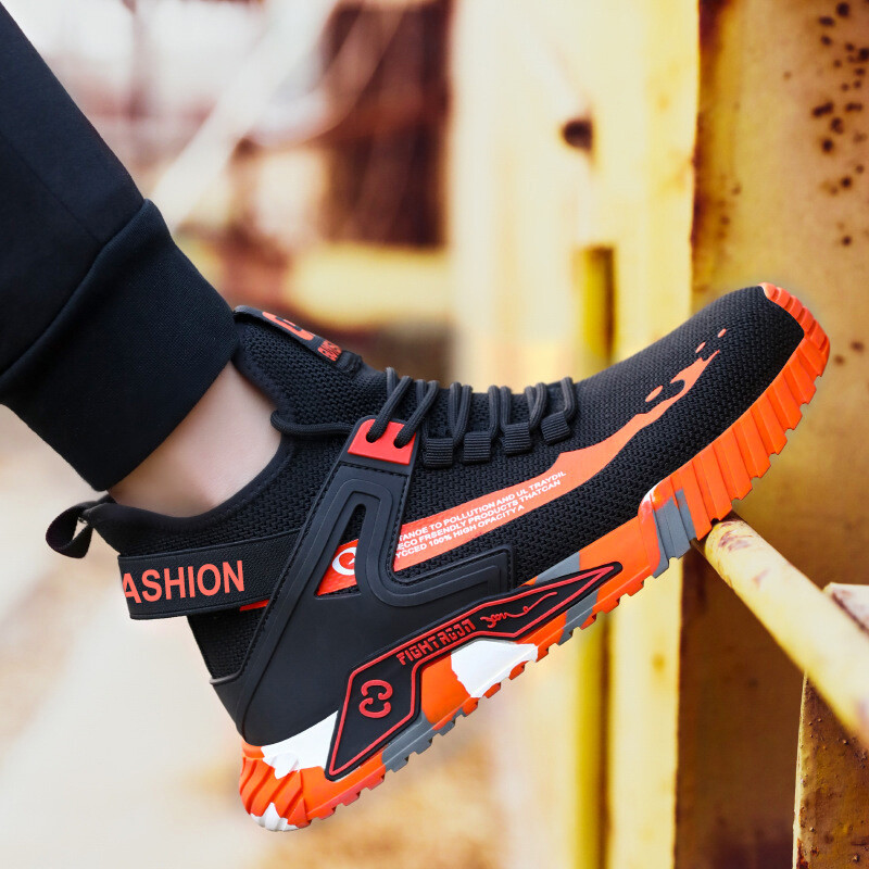 Cizme de protecție pentru bărbați cu vârf înalt Pantofi de protecție cu vârf de oțel Pantofi de lucru pentru bărbați Pantofi de siguranță anti-puncție Bărbați Femei Cizme de siguranță la locul de muncă