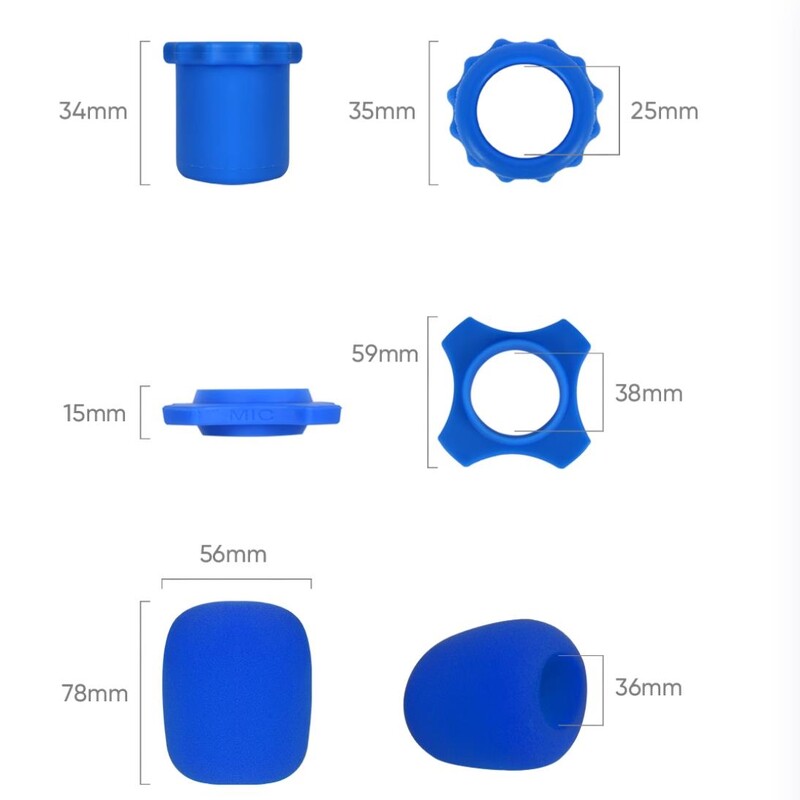 KTV mikrofono mikrofono silikoninis apsauginis dangtelis, atsparus lašams, dulkėms atsparus kempinė