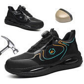 Pantofi cu vârf de oțel pentru bărbați Cizme de lucru indestructibile Pantofi ușori de siguranță de lucru Anti-smash, anti-punctură, pantofi de protecție