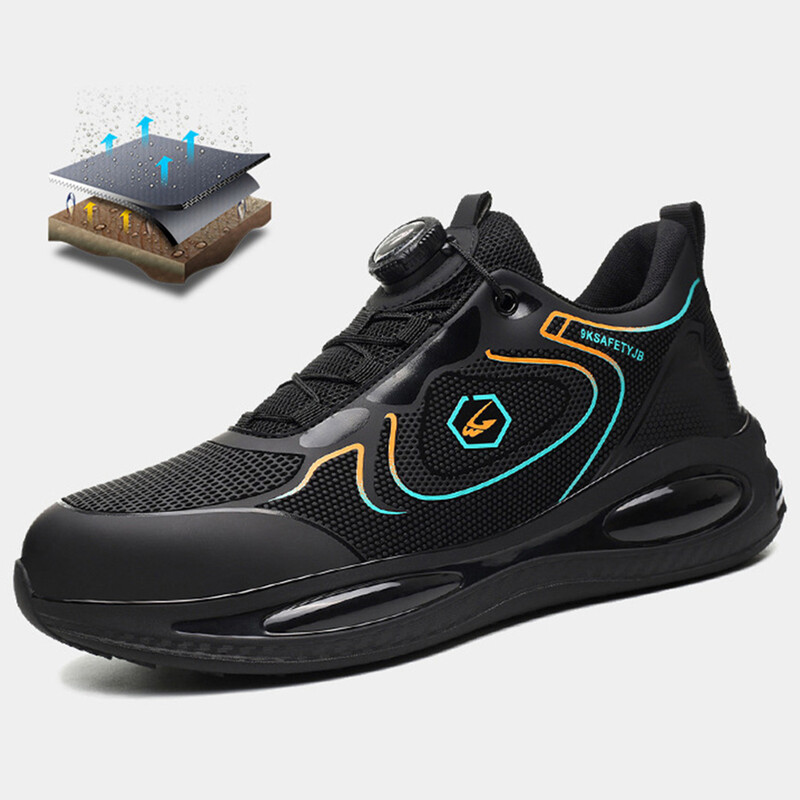 Pantofi cu vârf de oțel pentru bărbați Cizme de lucru indestructibile Pantofi ușori de siguranță de lucru Anti-smash, anti-punctură, pantofi de protecție