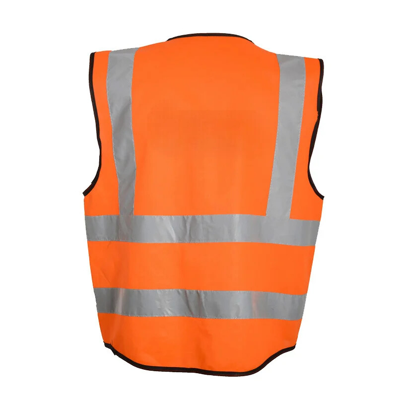 Vestă reflectorizantă de siguranță, culoare strălucitoare, cu mai multe buzunare, vestă de trafic feroviară, uniformă pentru mineri de cărbune, vestă reflectorizată respirabilă