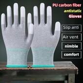 10 pari ESD zaštitnih radnih rukavica s obloženim vrhovima prstiju za održavanje elektronike visoke kvalitete