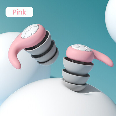 1 set dopuri de urechi de reducere a zgomotului de somn din silicon moale pentru anularea zgomotului dopuri de urechi izolate fonic de călătorie, reutilizabile, impermeabile