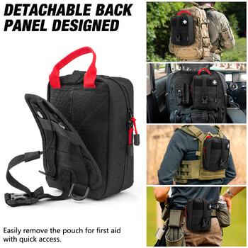 FLISSA Molle Tactical Bag Pouch Multifunction Kit Πρώτων Βοηθειών Survival Πακέτο μέσης έκτακτης ανάγκης Αξεσουάρ στρατιωτικού κυνηγιού εξωτερικού χώρου