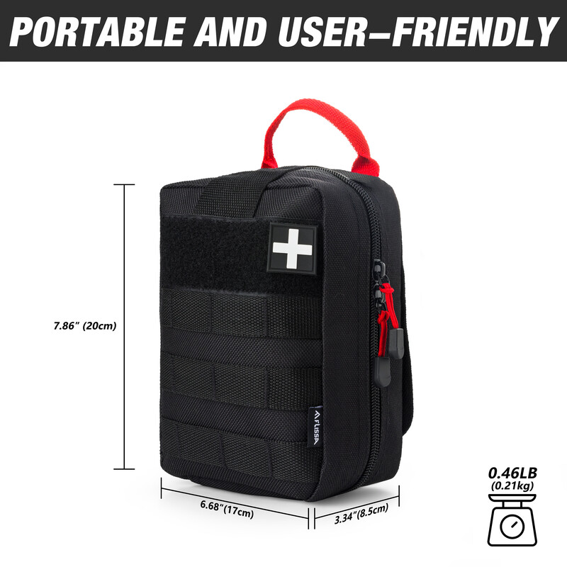 FLISSA Molle taktikaline kott, multifunktsionaalne kott Esmaabikomplekt ellujäämise hädaolukorra vööpakend väljas sõjalise jahi tarvikud