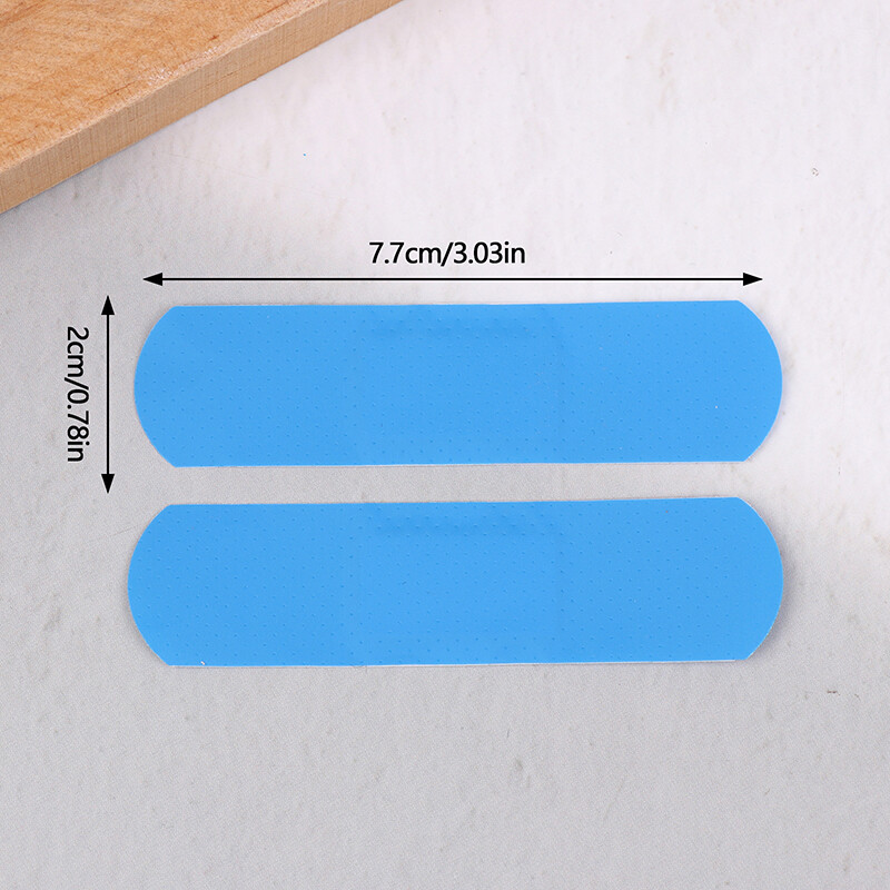 100 kom/set Plavi flasteri koji se mogu otkriti Vodootporne medicinske ljepljive trake Zavoji za rane Flasteri za prvu pomoć