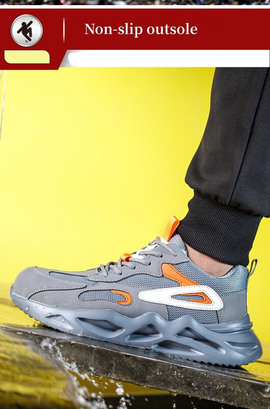 Primavara Vara Pantofi de protectie pentru munca Barbati Pantofi cu varf de otel Cizme de protectie pentru constructii Barbati Pantofi de munca respirabili de protectie