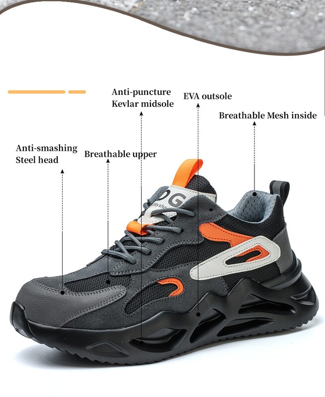 Primavara Vara Pantofi de protectie pentru munca Barbati Pantofi cu varf de otel Cizme de protectie pentru constructii Barbati Pantofi de munca respirabili de protectie
