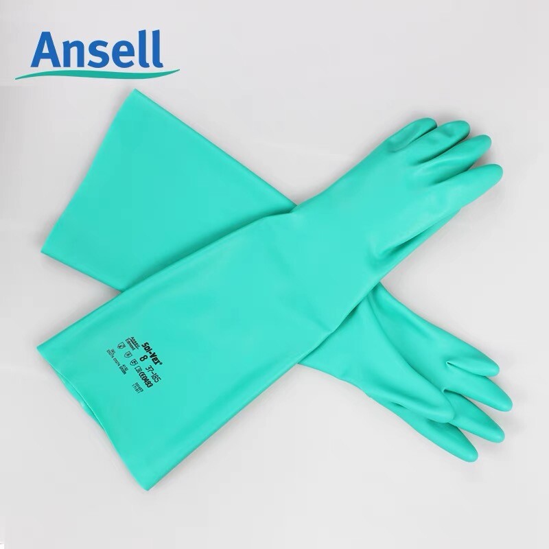 Ansell AlphaTec® Solvex® 37-185 (1 par) Nitrilna guma Izvrsna kemijska zaštita Otporno na ulja Neklizajuće Oko 45 cm