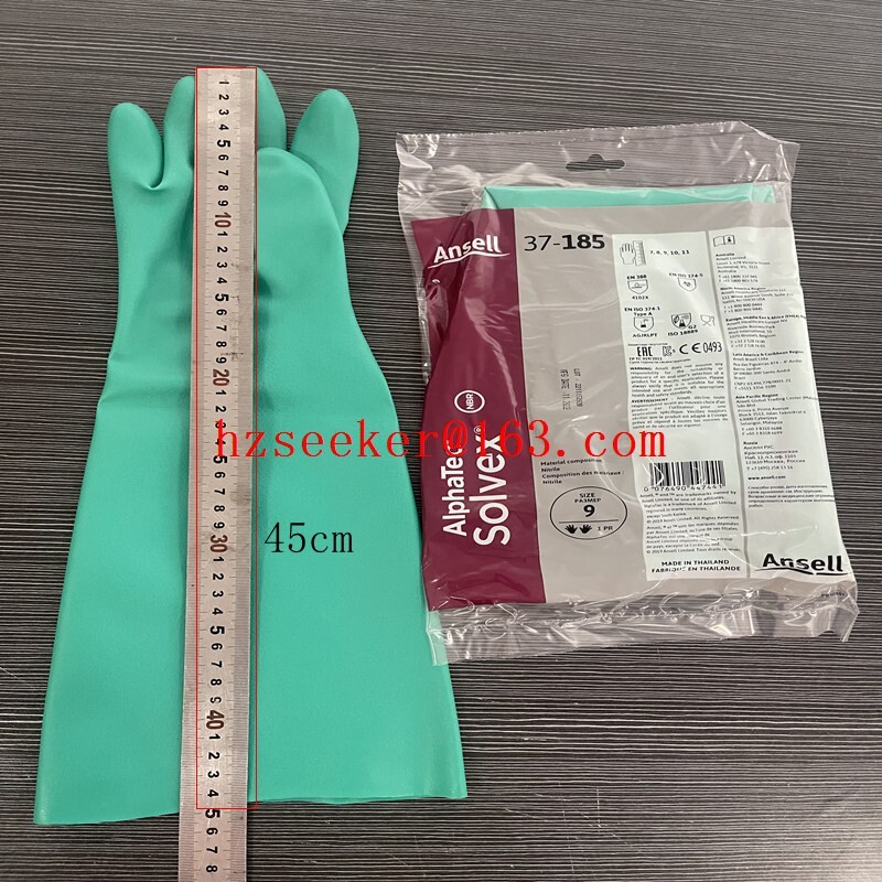 Ansell AlphaTec® Solvex® 37-185 (1 par) Nitrilna guma Izvrsna kemijska zaštita Otporno na ulja Neklizajuće Oko 45 cm