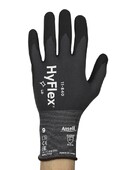 Ansell HYFLEX® 11-840(1 pora)Black Fotix nusidėvėjimui atsparaus putplasčio nitrilo delno danga juodas nailono pamušalas antikontaktinis karščio lygis 1