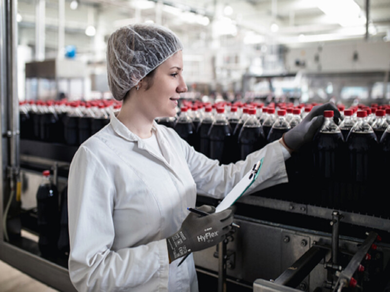 Ansell HYFLEX® 11-840(1 pereche)Negru Fotix, spumă rezistentă la uzură, acoperire cu palmă din nitril, căptușeală din nailon negru, căldură anti-contact nivel 1