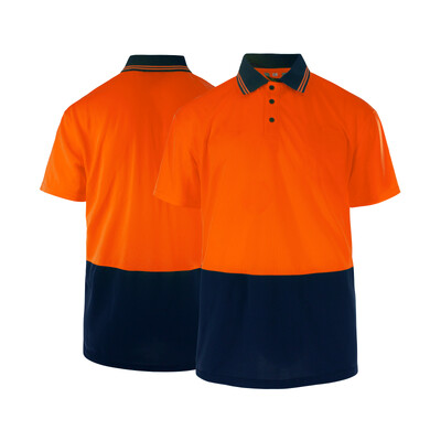 Cămașă polo cu mânecă lungă de siguranță în două tonuri Cămașă reflectorizantă de înaltă vizibilitate, cu buzunare Cămașă de lucru înaltă vizibilitate