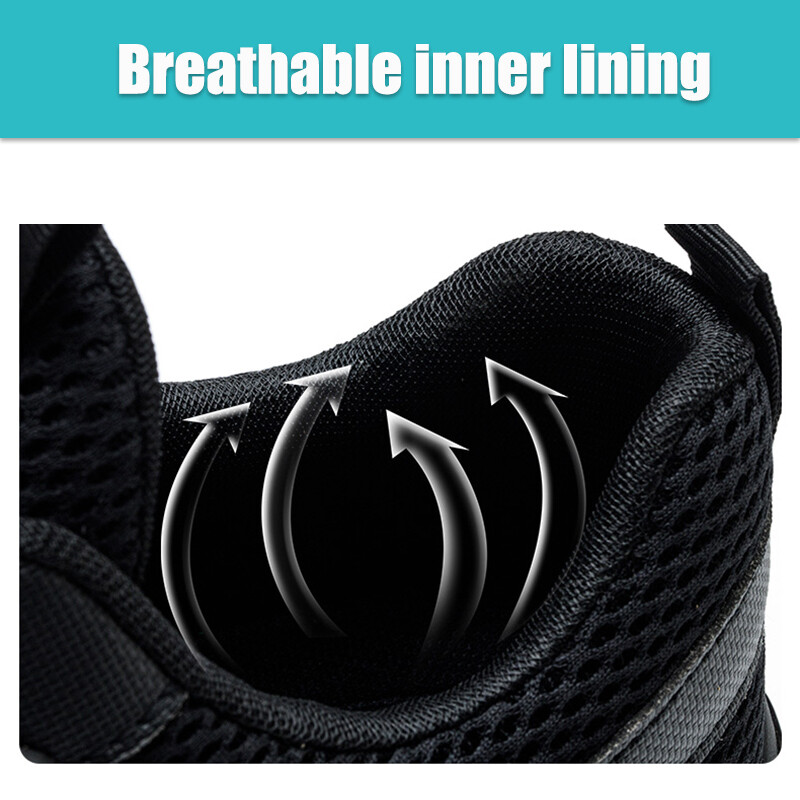 Radne čizme s rotirajućim gumbom Muške zaštitne cipele Plastični prsti Prozračne lagane muške građevinske radne cipele Sigurnosne tenisice