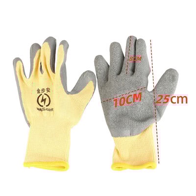 1 pereche 400V/1000V mănuși de izolare cu ecran tactil din cauciuc, mănuși industriale ultrasubțiri pentru electrician, care reziste la tensiune