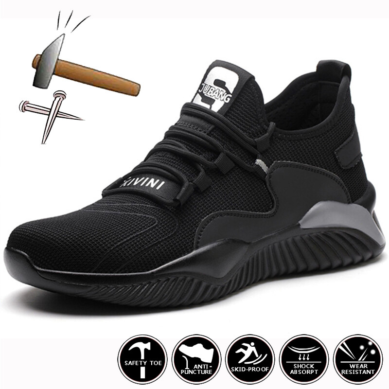 Работни защитни обувки Мъжки работни ботуши със стоманени пръсти Работни обувки, устойчиви на пробиване Леки маратонки Строителни работни защитни ботуши