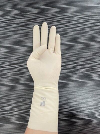 Ansell Gammex latekso pirštinės be pudros (1 pora) latekso pirštinių ilgis 30cm
