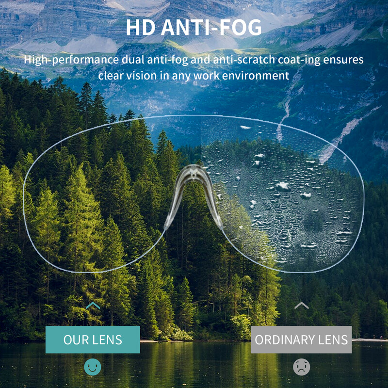 Stiilsed läbipaistvad kaitseprillid Kirurgia Patsiendikaitse läätsed Retseptiga prillid Ansi Z87 Uduvastane Tolmu Lab Tööstus Tööstus