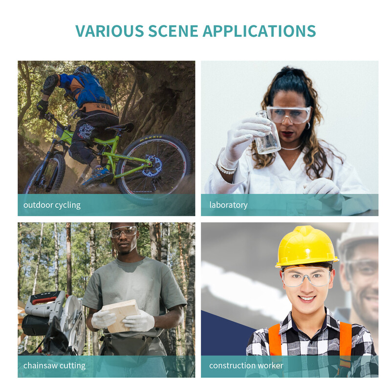 Stiilsed läbipaistvad kaitseprillid Kirurgia Patsiendikaitse läätsed Retseptiga prillid Ansi Z87 Uduvastane Tolmu Lab Tööstus Tööstus