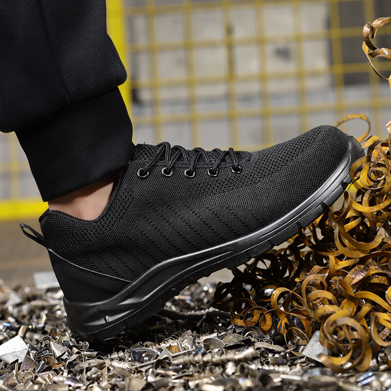 Meeste turvajalatsid Terasest varbaga saapad, torkevastased löögivastased kerged kulumiskindlad, hingavad pehmed töökingad