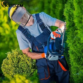 1 ΤΕΜ. από ανοξείδωτο ατσάλι Garden Grass Trimmer Safety κράνος Καπέλο με Full Face Mesh Προστατευτική μάσκα προσώπου με προστασία από το πιτσίλισμα