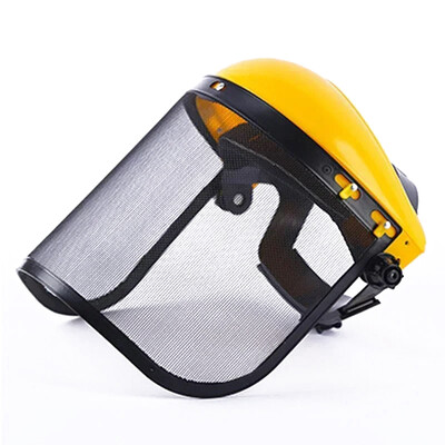 1 tk roostevabast terasest aiamurutrimmeriga kaitsekiivri müts kogu näovõrguga pritsmekindla näoekraaniga kaitsemask