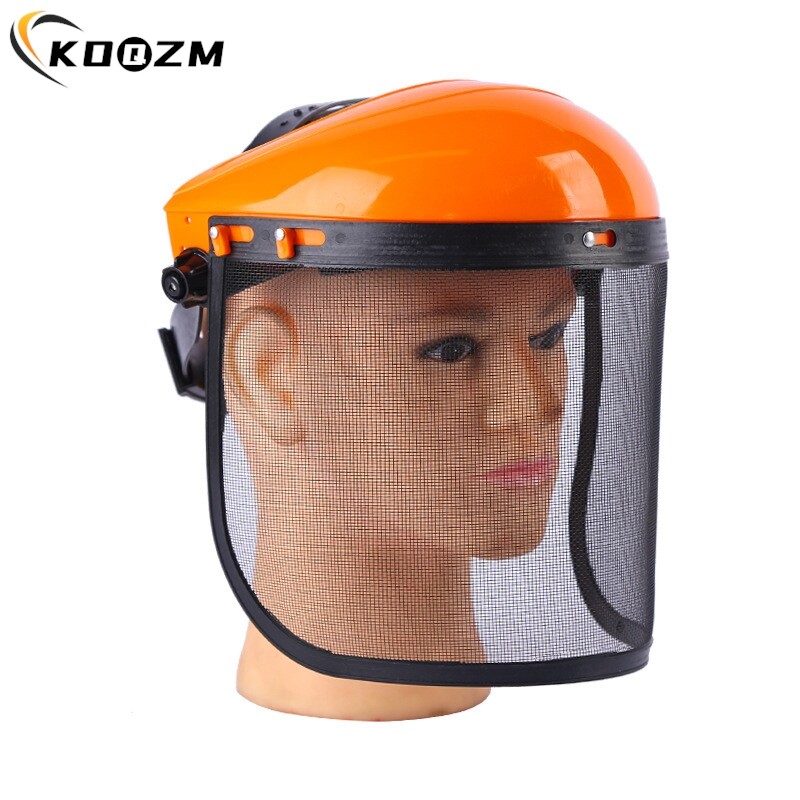 1 tk roostevabast terasest aiamurutrimmeriga kaitsekiivri müts kogu näovõrguga pritsmekindla näoekraaniga kaitsemask