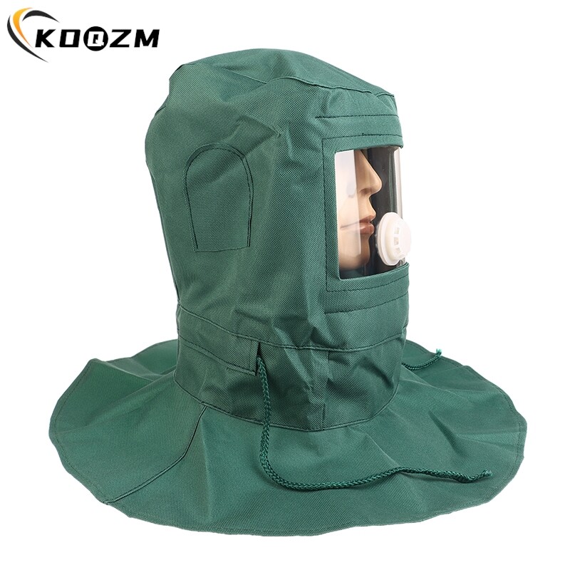 1PCS Висококачествена промишлена защита на труда Платнена пясъкоструйна качулка против вятър и удар, лека бластираща полираща маска